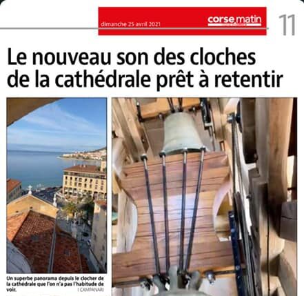 « Le nouveau son des cloches de la cathédrale d’Ajaccio prêt à retentir »